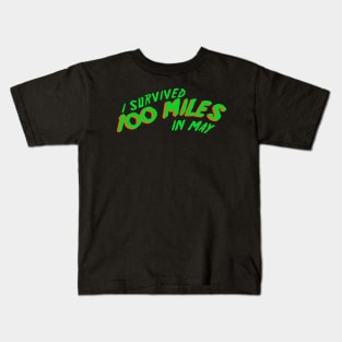 I Survived the 100 Mile Challenge - Green Kids T-Shirt